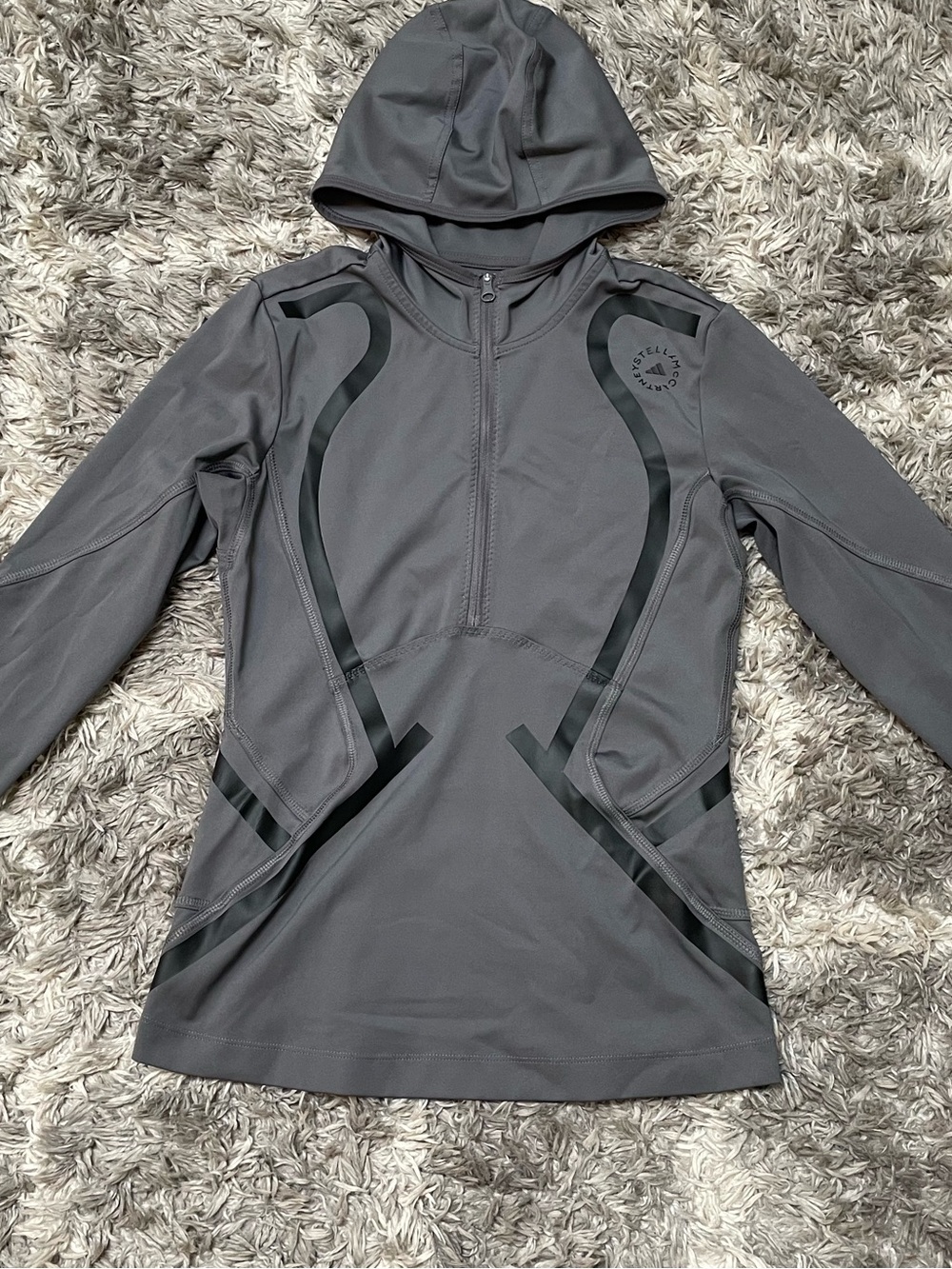 Adidas by Stella McCartney Primeblue Aeroready Running Hoodie Grey Size S